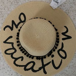 On vacation  summer hat